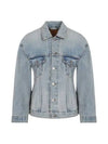 Hourglass Denim Jacket Light Blue - BALENCIAGA - BALAAN 2