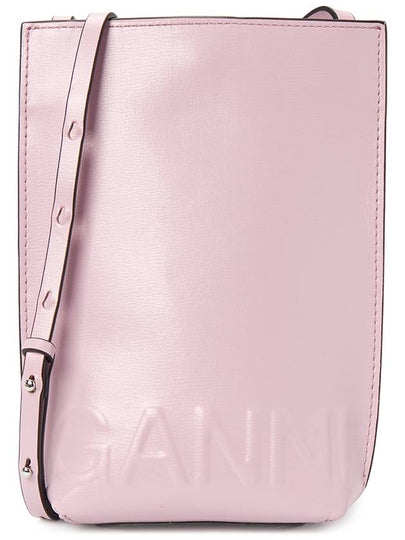 Women's Banner Logo Cross Bag Pink - GANNI - BALAAN 2