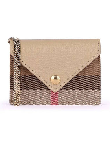 Jade Chain Mini Cross Card Wallet Beige - BURBERRY - BALAAN 1