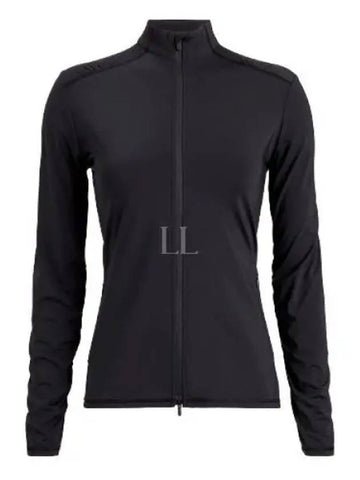 24 Silky Tech Nylon Ruched Full Zip Layers GLM000009 Onyx Women s - G/FORE - BALAAN 1