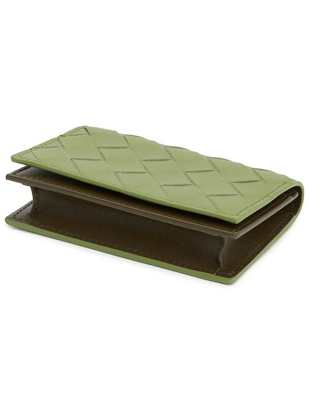 Men's Intrecciato Card Wallet Green - BOTTEGA VENETA - BALAAN 4