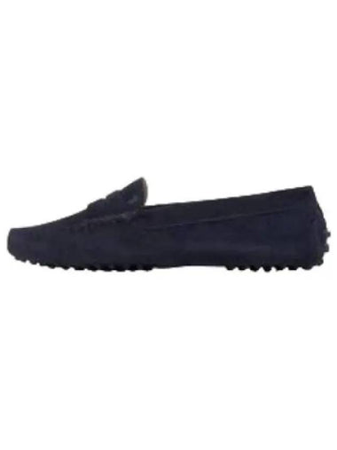 Gomino Suede Driving Shoes Blue Loafers - TOD'S - BALAAN 1