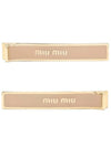 Engraved Logo Hair Pin Set Orchid Pink - MIU MIU - BALAAN 3