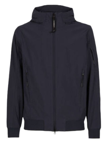 Men's Solf Shell R Lens Hooded Jacket Navy - CP COMPANY - BALAAN 1