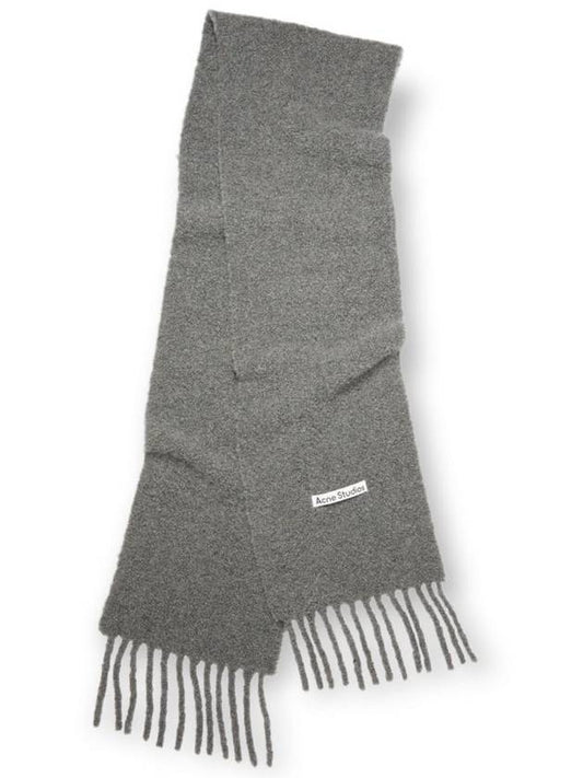 Alpaca Blend Boucle Muffler Grey - ACNE STUDIOS - BALAAN 2