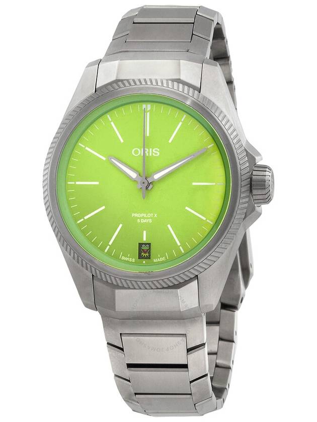 Oris ProPilot x Kermit Automatic Green Dial Men's Watch 01 400 7778 7157-SET - ORIS - BALAAN 1