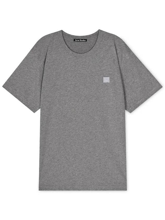 Face Logo Crew Neck Short Sleeve T-Shirt Grey - ACNE STUDIOS - BALAAN 2