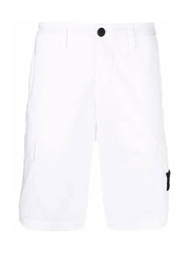 Cargo Bermuda Shorts White - STONE ISLAND - BALAAN 1