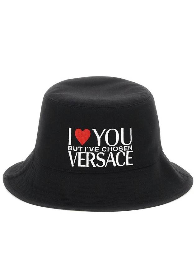 logo bucket hat black - VERSACE - BALAAN 2