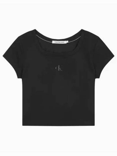 JEANS Women s Black Cooling Logo Baby T Shirt J223905 BEH - CALVIN KLEIN - BALAAN 2