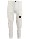 Lens Detail Cargo Pants White - CP COMPANY - BALAAN 1