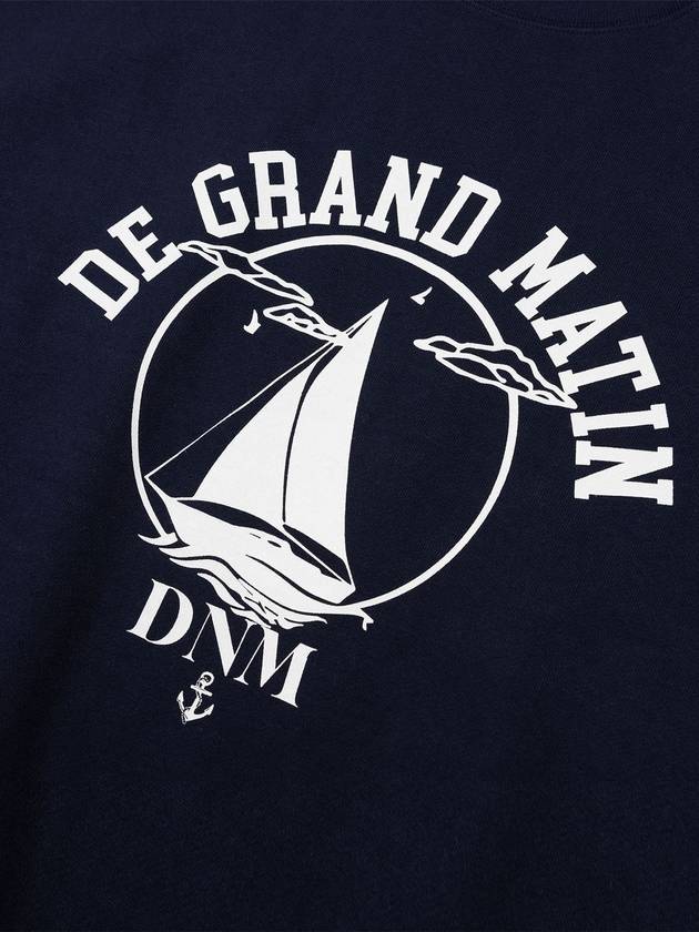 V Heavy Sweat Yacht Sweatshirt Navy - DE GRAND MATIN - BALAAN 5