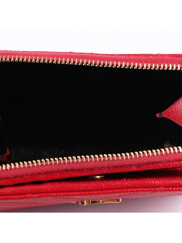 YSL gold plated red women s wallet 403723 - SAINT LAURENT - BALAAN 10