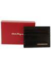 Men's Calfskin Leather Metal Card Wallet Black - SALVATORE FERRAGAMO - BALAAN 6