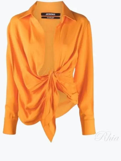 Le Chemise Bahia Twist Shirt Orange - JACQUEMUS - BALAAN 2