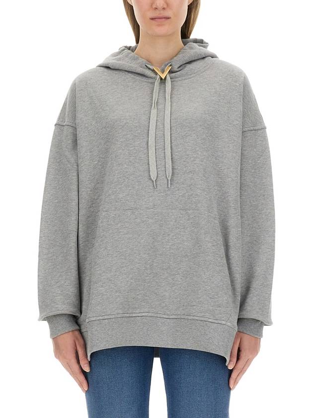 SWEATSHIRT WITH V DETAIL - VALENTINO - BALAAN 1