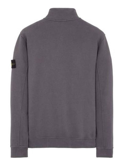 Men's Wappen Patch Cotton Zip Up Jacket Grey - STONE ISLAND - BALAAN 2