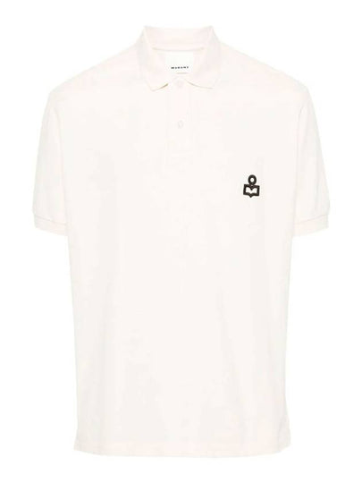 Afko Logo Cotton Polo Shirt Ecru - ISABEL MARANT - BALAAN 2