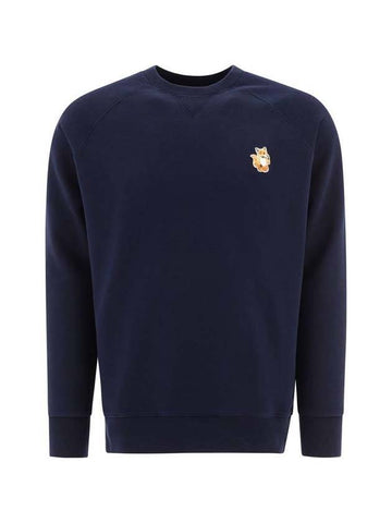 All Right Fox Patch Sweatshirt Navy - MAISON KITSUNE - BALAAN 1