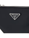 Brushed Leather Chain Mini  Shoulder Bag Black - PRADA - BALAAN 8