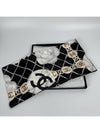 Camellia Silk Scarf Black A39577 - CHANEL - BALAAN 3