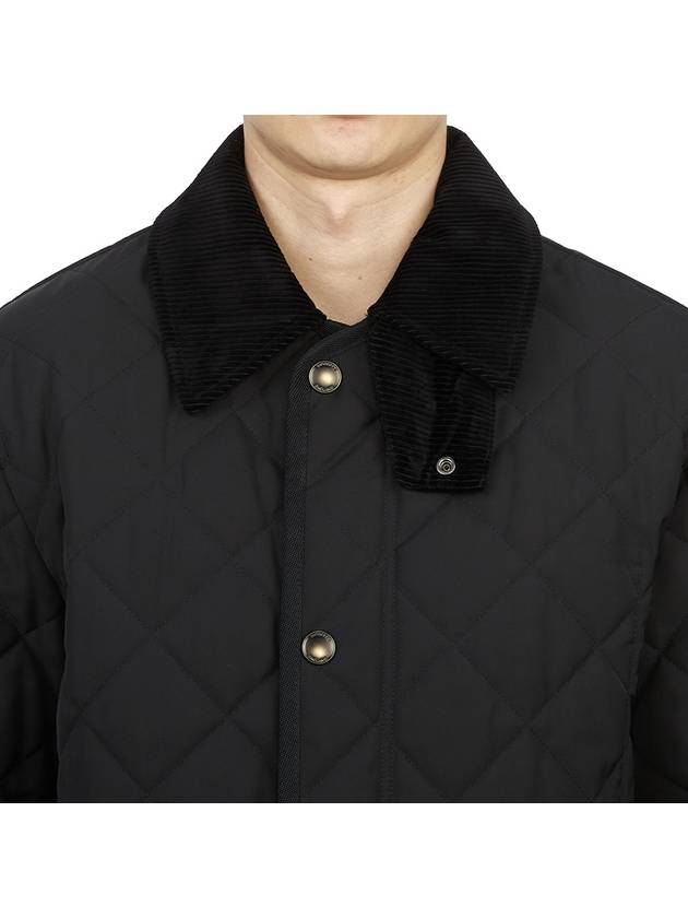 Long Sleeved Quilted Jacket Black - BURBERRY - BALAAN 8