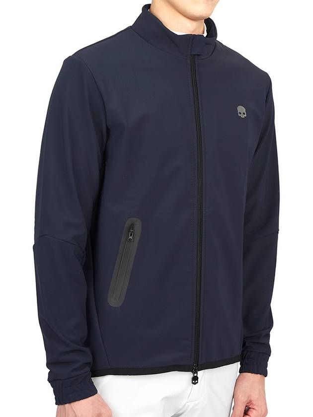 women's brushed zip-up jacket navy - HYDROGEN - BALAAN 5