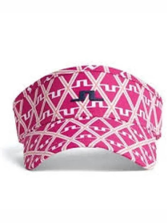 Women's Bonnie Print Visor Geo Fuchsia Purple - J.LINDEBERG - BALAAN 2