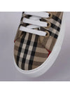 Vintage Check and Leather Sneakers Archive Beige - BURBERRY - BALAAN 3