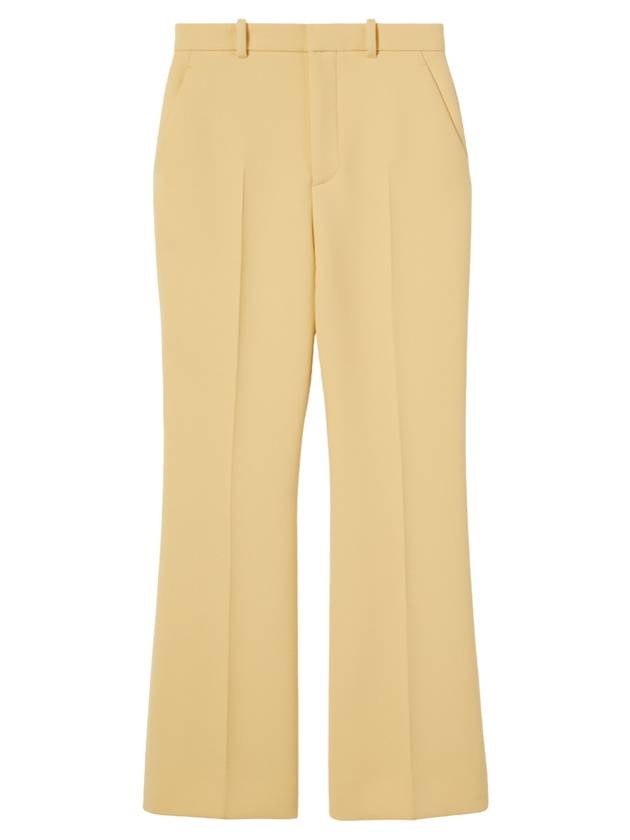 Light wool crepe straight pants cream - GUCCI - BALAAN 1