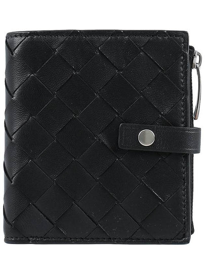 Intrecciato Zipper Half Wallet Black - BOTTEGA VENETA - BALAAN 2