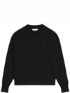 Heart Logo Tone On Tone Sweatshirt Black - AMI - BALAAN 2