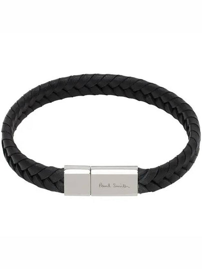 Braided Leather Bracelet Black - PAUL SMITH - BALAAN 2