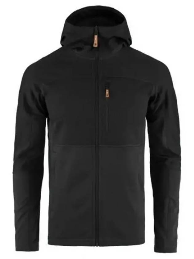 Men's Abisko Trail Fleece Zip-Up Hoodie Black - FJALL RAVEN - BALAAN 2