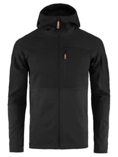 Men's Abisko Trail Fleece Zip-Up Hoodie Black - FJALL RAVEN - BALAAN 2