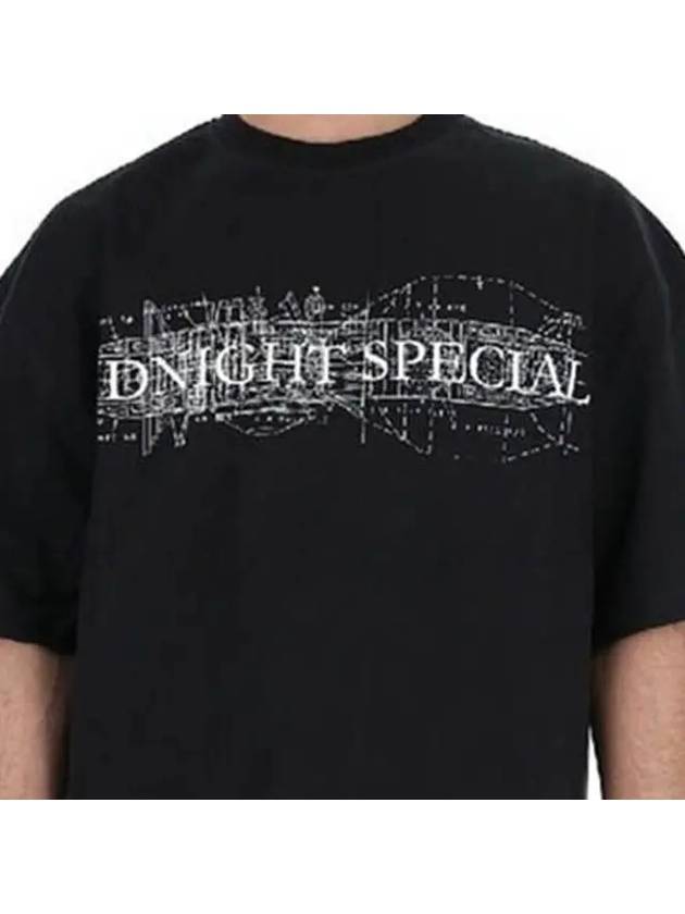 Midnight black short sleeve tshirt NMS19200 009 - IH NOM UH NIT - BALAAN 4