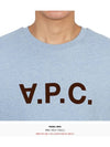 Logo Crewneck Cotton Sweatshirt Light Blue - A.P.C. - BALAAN 6