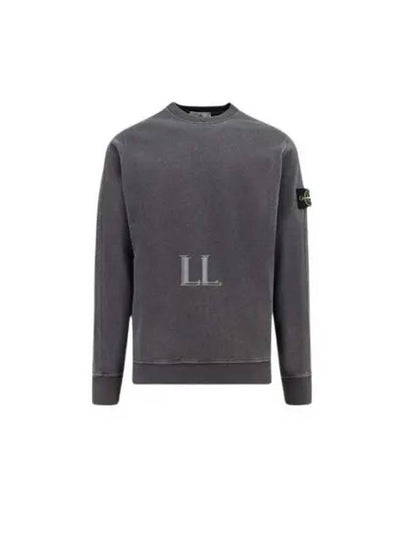 Logo Patch Crew Neck Sweatshirt Dark Grey - STONE ISLAND - BALAAN 2