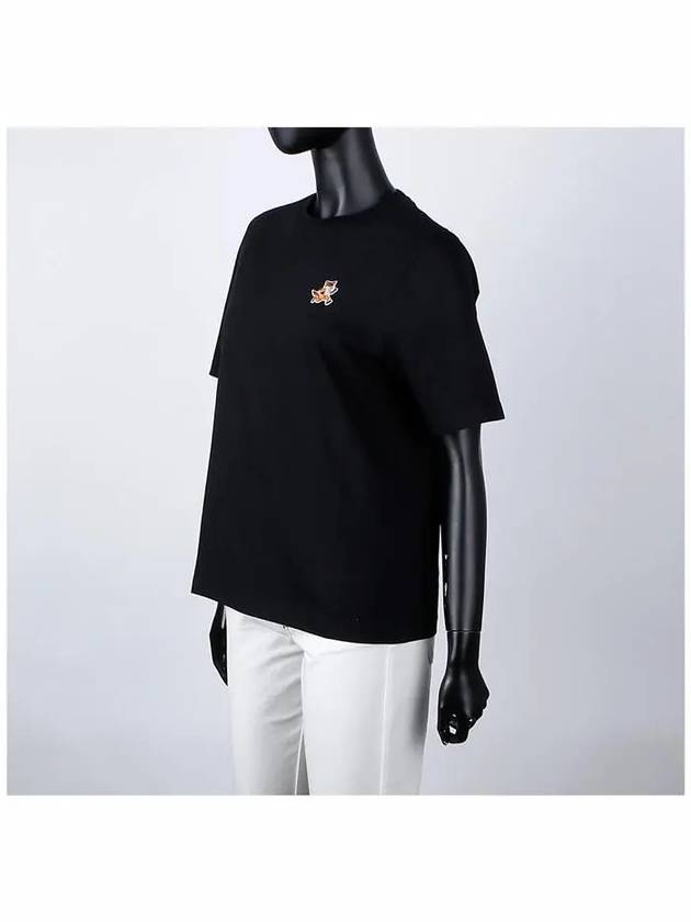 Speedy Fox Patch Comfort Short Sleeve T-Shirt Black - MAISON KITSUNE - BALAAN 3