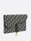 Saddle Pouch Blue  Oblique Jacquard - DIOR - BALAAN 4