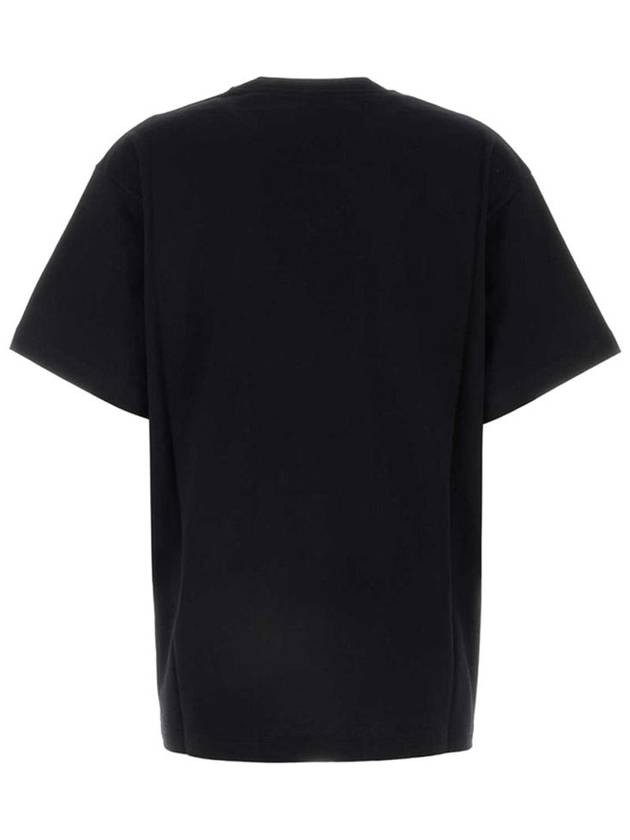 Web Print Cotton Short Sleeve T-Shirt Black - GUCCI - BALAAN 3