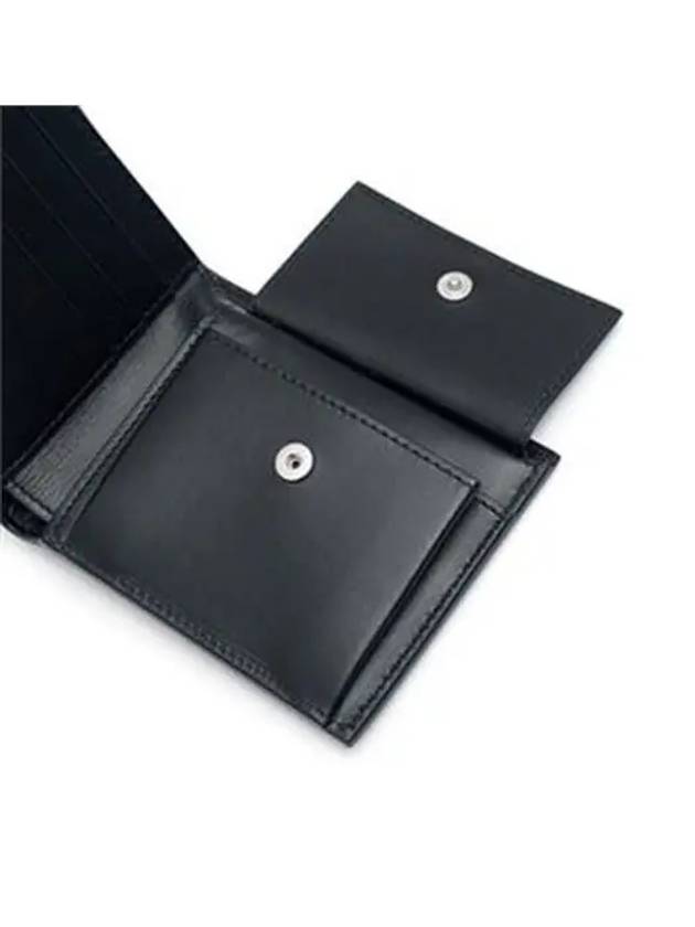 Intrecciato Coin Pocket Half Wallet Black - BOTTEGA VENETA - BALAAN 6