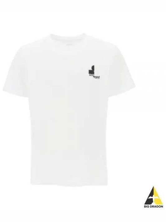 Zafferh Mini Logo Cotton Short Sleeve T-Shirt White - ISABEL MARANT - BALAAN 2