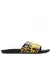 Logo Print Slippers Black - VERSACE - BALAAN 2