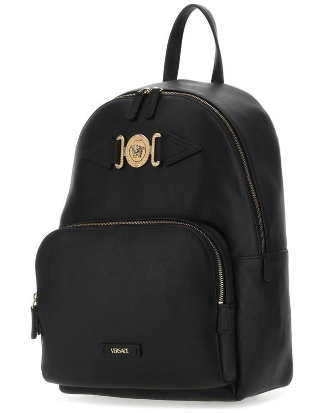 Medusa Bigi Leather Backpack Black - VERSACE - BALAAN 3