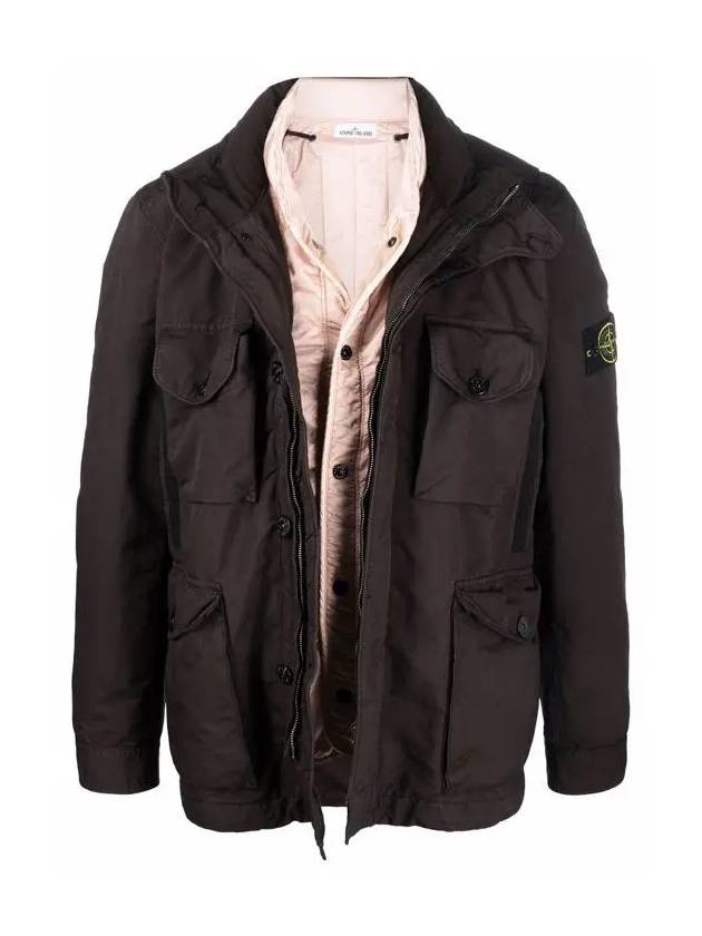 Wappen David TC Zip-Up Jacket Brown - STONE ISLAND - BALAAN 2