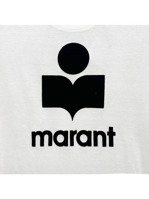 Karman Logo Short Sleeve T-Shirt White - ISABEL MARANT - BALAAN 4