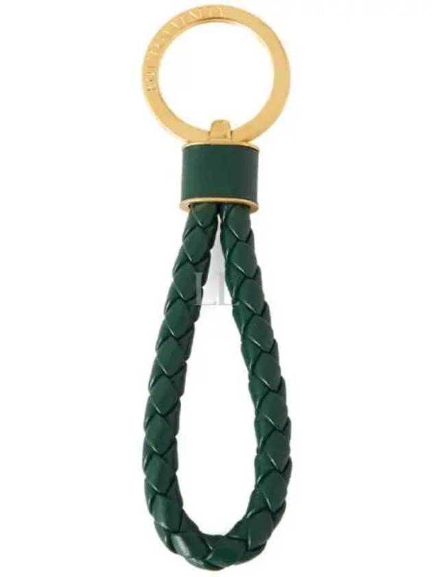 Intrecciato Lambskin Key Holder Green - BOTTEGA VENETA - BALAAN 2