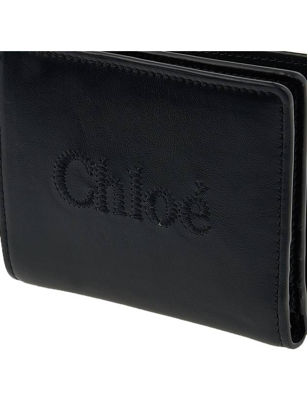 Sense Soft Leather Half Wallet Black - CHLOE - BALAAN 7