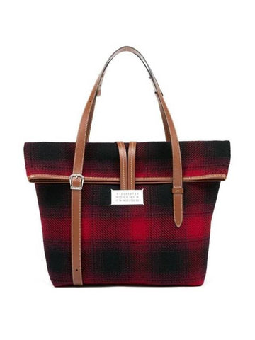 Paper Wool Medium Tote Shoulder Bag Red - MAISON MARGIELA - BALAAN 1